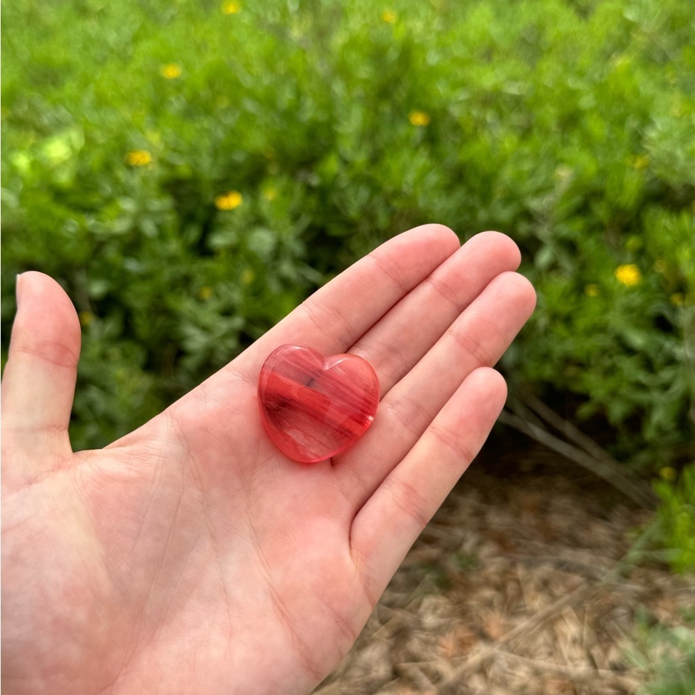 Cherry Quartz Heart Gemstone